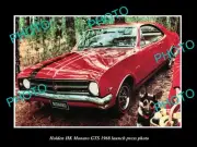 OLD LARGE HISTORIC PHOTO OF GMH 1968 HK HOLDEN MONARO GTS LAUNCH PRESS PHOTO