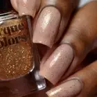 Cirque Colors Sun-Kissed - Deep Gold Metallic Specks Flakies Nail Polish Topper