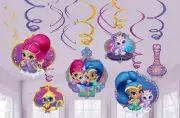 Shimmer and Shine Swirl Decorations Party Birthday Kids Supplies