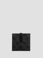 GUESS Women's Black Logo Laurel Tab Card Case