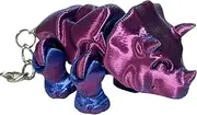3D Printed Dragon | Articulated Dragon Statue Keyring | 3D Printed Triceratops With Articulated Joints for Boys, Girls, Kid, Adults