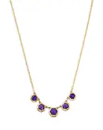 Bloomingdale's Fine Collection Amethyst Five Stone Collar Necklace in 14K Yellow Gold, 16-18
