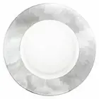 Eisch Puro plate, serving plate, decorative plate, crystal glass, silver, 28 cm
