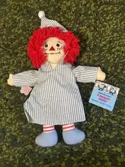 NEW with TAGS 12" Raggedy Andy Sleepy time Applause doll, pajamas Bedtime Pjs