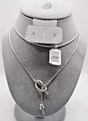 Nordstrom Silvertone Necklace Knot Long