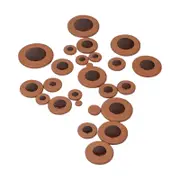 25 Pieces Leather Alto Saxophone Pads Sax Replacement Accessory Orange