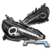 For 12-16 Subaru BRZ LED CCFL Halo Projector Headlight Lamp Black Left+Right Set (for: Subaru)