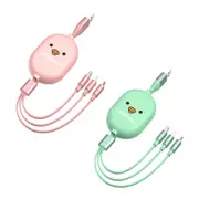 Retractable USB Three in One Data Cable for Huawei Android Apple Charging Cable