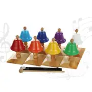 8 Note Hand Bells for Kids Musical Bells Teaching Aids Portable Kids Music Toys