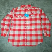 COLUMBIA NCAA Nebraska Cornhuskers CLG Flare Gun Flannel Shirt Mens Size 2XL Red