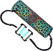 Push up Board | Color-Coded Push up Challenge Board - Bands Included Strength Trainer Foldable for Men Women Beginners Home Gym Dorm Camping