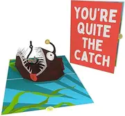 Unhinged ‘Quite the Catch’ 3D Pop-Up Funny Birthday Card Anniversary Card Valentines Day Card Love Card Cards For Him Cards For Her Funny Greeting Cards Cheeky Joke Card Humorous Silly