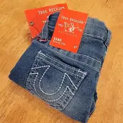 True Religion Geno Shorts Toddler 3T Relaxed Slim Distressed Blue Denim NEW