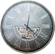 Outdoor Garden Wall Clock, Super Large Industrial Wind Gear Garden Clocks Outdoor Waterproof Retro Wrought Iron Wall Clock Outside Clock Outdoor Wall Clock Indoor Outdoor decoratio