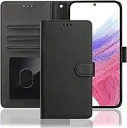 [IMEIKONST] Case for Samsung Galaxy S23 Ultra PU Leather Protective Case Stand Magnetic Flip Case Wallet RFID Blocking Protection Shockproof Flip Case Mobile Phone Case for Samsung S23 Ultra. Black WGN