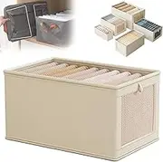 Cation Multi-Functional Folding Wardrobe, Pickelect Storage Boxes, Large Portable Wardrobe Clothes Storage Organiser with Handle, 18.5 * 11.02 * 7.87IN, Bedding/Toys (White,32 * 10 * 10cm)
