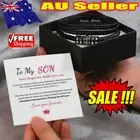 Braided Leather Bracelet To My Son Love You Forever Men Double Row?Wristband BLR