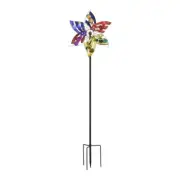 OS Home and Office Furniture Metal Polka Dot Wind Spinner in Multi-Color