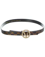 Valentino by Mario Valentino Baby Monogram Leather Belt