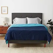 Amazon Basics Microfiber Reversible Comforter Full/Queen, navy/blue