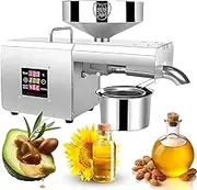 Automatic Sesame Oil Press Machine, Stainless Steel Oil Sewing Machine Oil Extractor Machine for Sesame Seeds, Peanut Oil, Commercial Oil Expeller Presser with Intelligent Control Panel
