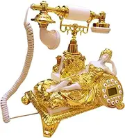 Generic Vintage Telephone Antique Phone Easy to Use,Date Display Desk Decoration Corded Retro Phone for Hotel Room Home Decor