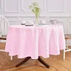 Solino Home Dining Linen Round Tablecloth for Spring and Summer, Amalfi Stripe