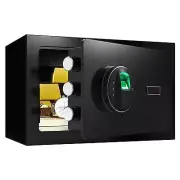 0.5 Cub Safe, Small Money Safe with Fingerprint Lock, Biometric Safe Box with...