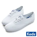 KEDS 品牌經典綁帶休閒鞋-白色