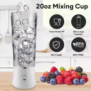 Portable Blender USB 600ml Mini Electric Fruit Juicer Mixer Cup Smoothie Machine