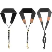 Sax Strap for Saxophone Leather Saxophone Lanyard Neck Strap Protection Neck for