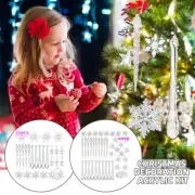 Christmas Snowflake Ornament Hanging Pendant Xmas Tree Home Decor 27/40 Pcs