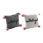 Wool Ball Embroidery Letters Pillowcase Cushion Pillow Cover Handmade Throw