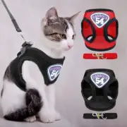 Breathable Puppy Small Dog Cat Harness and Walking Leads Set Pet Mesh Vest-