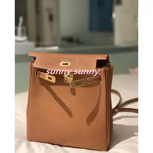 【SUNNY 二手】 hermes kelly Ado 愛馬仕後背包～凱莉包 駝金