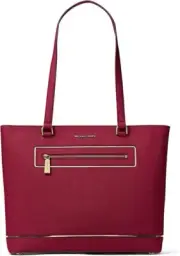 Michael Kors Jet Set Frame Out Large Tote Cherry Red