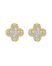 Diana M. Fine Jewelry 14K 1.30 ct. tw. Diamond Flower Studs
