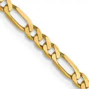 20 Inch 14K 2.75mm Flat Figaro Chain