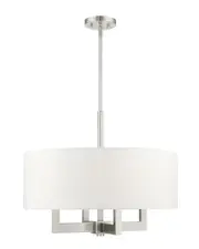 Livex Lighting 4-Light Brushed Nickel Chandelier