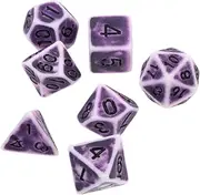 KONTONTY 1 Set 7pcs Vintage Faceted Dice Table Games Dice Drinking Dice Game Dice Toys Game Dices Board Game Dices RPG Dice Bulk Vintage Dices Ktv Dice Bulk Dice Acrylic Purple