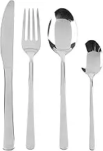Russell Hobbs RH00023 Vienna 24 Piece Cutlery Set - Stainless Steel Flatware, Place Settings for 6 People, Tableware with Forks, Knives, Tablespoons and Teaspoons, Dishwasher Safe, 15 Year Guarantee