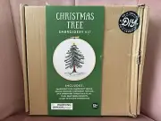 DIY Christmas Tree Embroidery Kit - Ring Needle Threader Template Threads Pearls