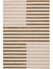 [Miss Amara] Okino Washable Rug in Pink/Brown
