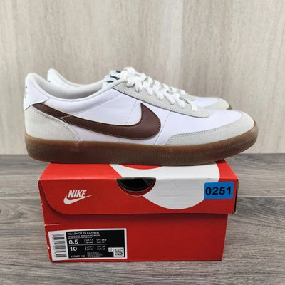 Nike Killshot 2 Leather Sz 8.5 Mens White Cacao Gum Med Brown Athletic Sneakers