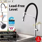 Lave Luxe Kitchen Mixer Tap Swivel Spout Sink 2 Patterns Pull Down Faucet Silver