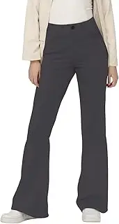 [Generic] Womens Linen Trousers Grey Scrunch Bums Leggings Gym Green Flared Yoga Pants Plus Size Lightweight Walking Slim Fit Ladies Long Leg Black Women's Cropped Palazzo with Pockets Dark