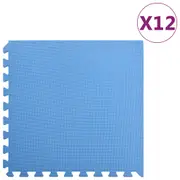 Floor Mats 12 pcs 4.32 m� EVA Foam Blue vidaXL