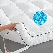 2 Inch Memory Foam Mattress Topper Full Size, 3D Bubble Mattress Pad Cover, Bed Topper for Back Pain, Plush Foam Filled Pillow Top, (54"x75")