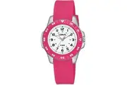 Lorus RX59HX9 White Dial Pink Silicone Womens Watch