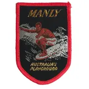 Manly Australia's Playground Vintage Patch Badge New Vintage Stock
